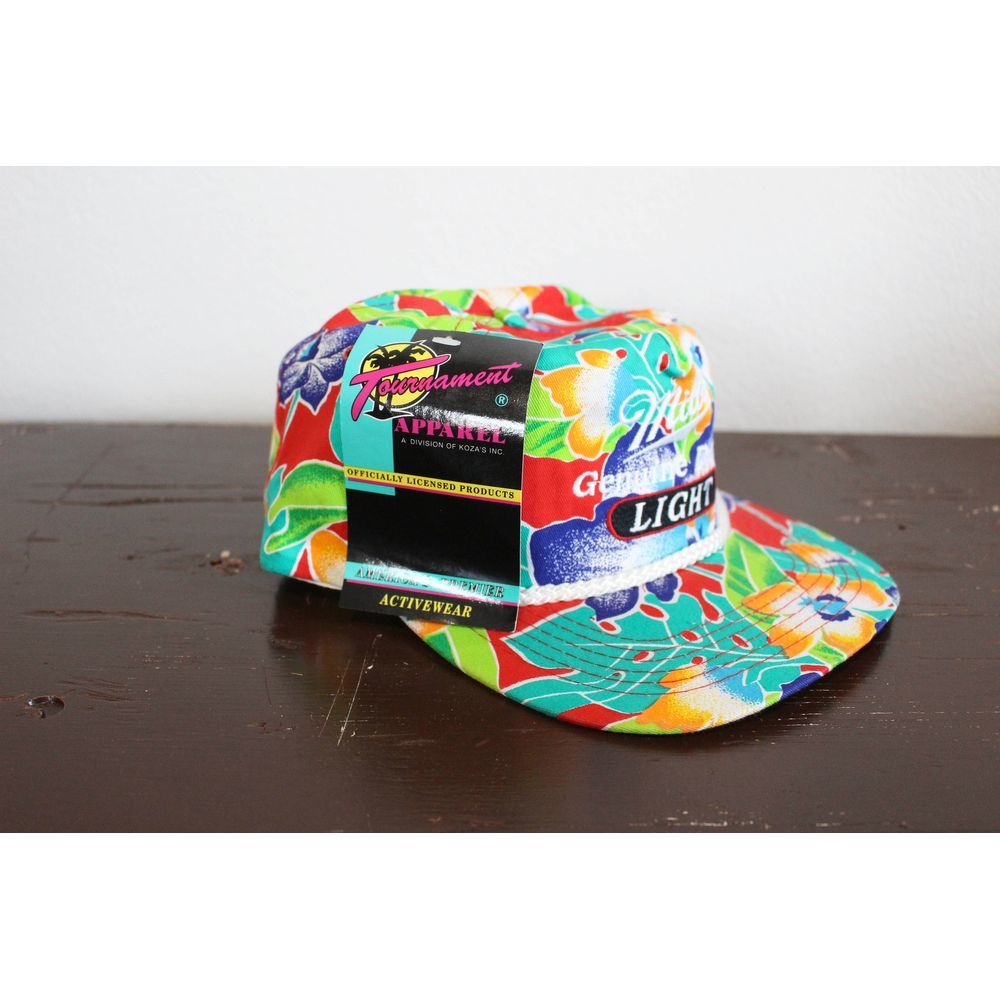 Vintage Miller Light Draft Beer Hawaiian Hat - Picture 3 of 6